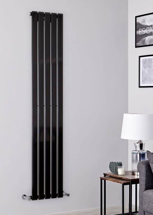 Flat Vertikal Single Radiator Sort